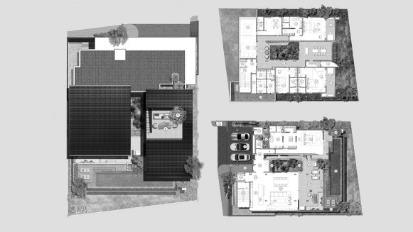Apartment floor plan, 4 bedrooms in Pavara Vhana Collection No. 11007 (2D)