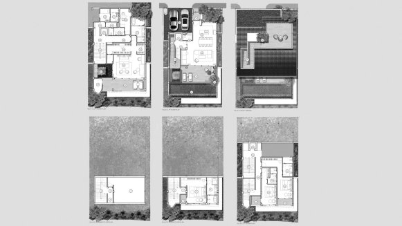 Apartment floor plan, 3 bedrooms in Pavara Vhana Collection No. 11010 (2D)